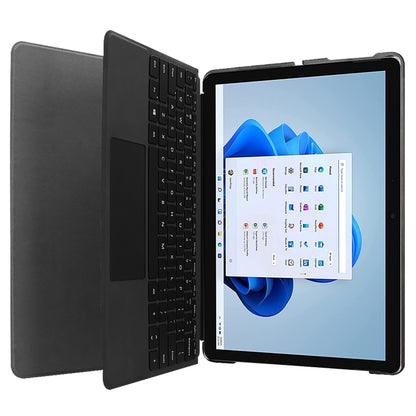 Black leather flip tablet case with keyboard view stand for Surface Pro 8