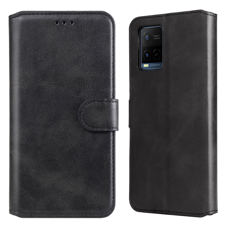 Black flip phone leather case with side clasp, card slot, and camera cutout.