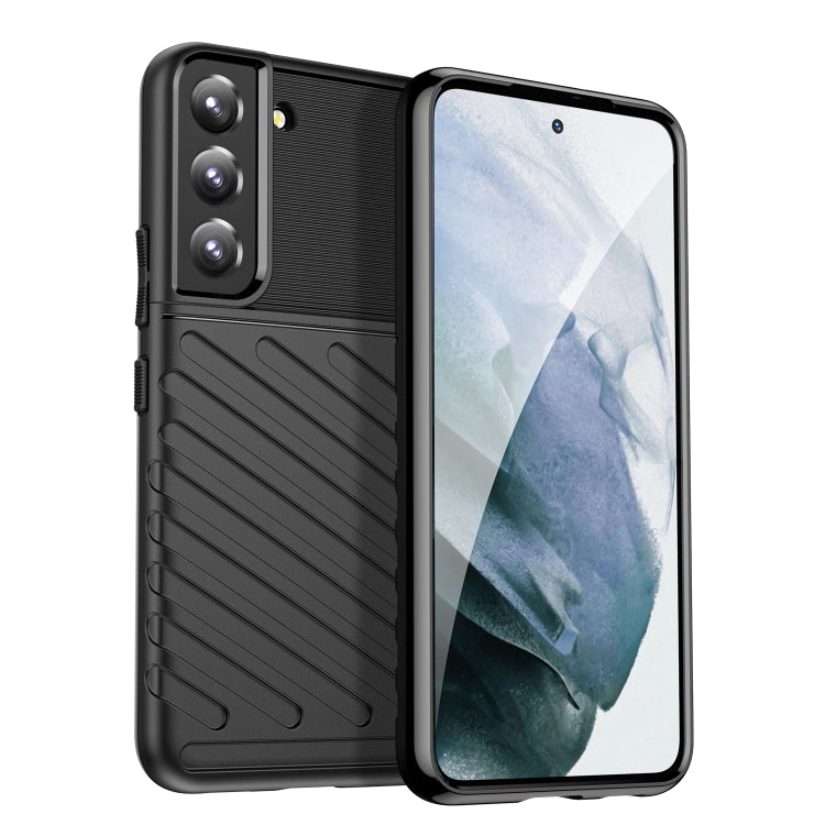 Black rugged TPU phone case with textured back, camera cutouts, and raised screen edges