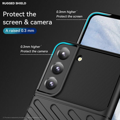 Black rugged TPU phone case with raised camera and screen lip for added protection