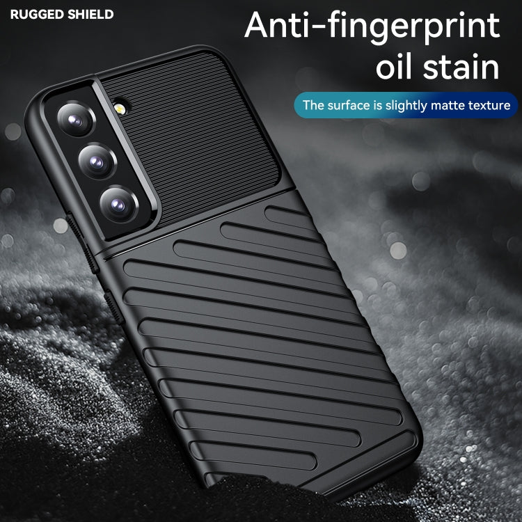 Black rugged phone case with matte textured finish and anti-smudge look
