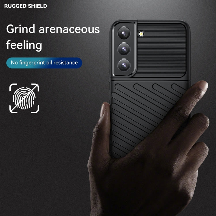 Black rugged TPU phone case with textured back and non-slip style grip