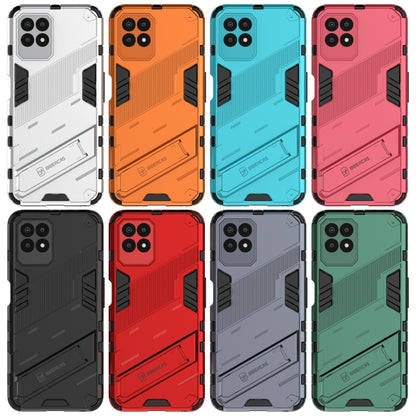 Assorted color rugged armor phone cases with raised edges for Realme 8i