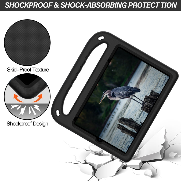 Black shockproof EVA tablet case with skid-proof texture and camera cutout
