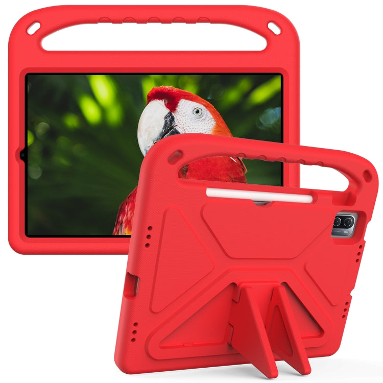 Red EVA shockproof tablet case with handle and triangle stand