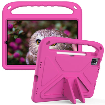 Pink EVA shockproof tablet case with handle and triangle stand