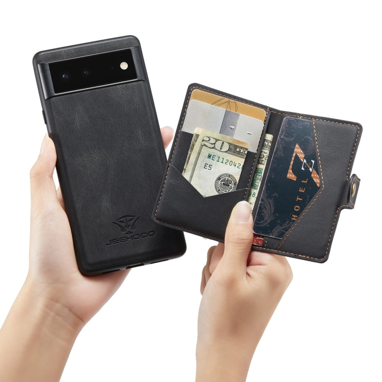 Phone case with detachable card holder, showing inner pocket with cards