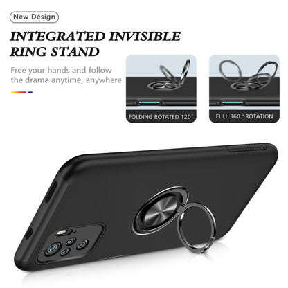 Black magnetic ring phone case with integrated invisible holder