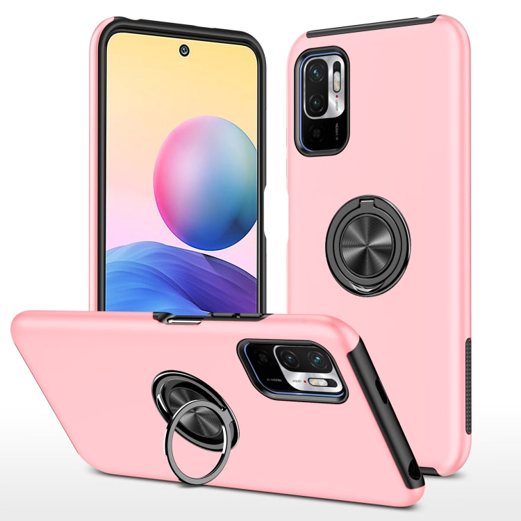 Light pink magnetic phone case with ring holder and full back camera cutouts