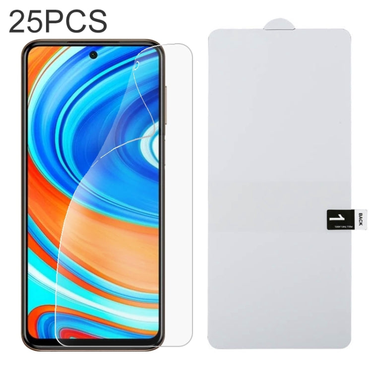 25-pack full-coverage hydrogel screen protector film set for smartphone, clear