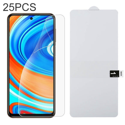 25-pack full-coverage hydrogel screen protector film set for smartphone, clear