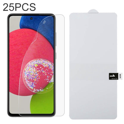 25-pack full-coverage hydrogel screen protector film set for a smartphone, clear sheet