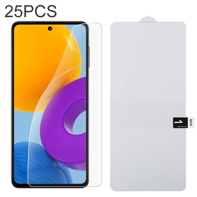 25-pack full-coverage hydrogel screen protector film set, clear sheet