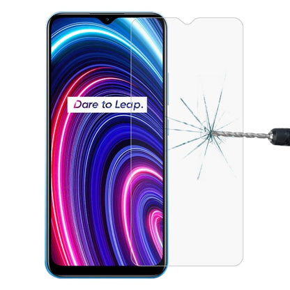 Tempered glass screen protector fitted on smartphone display with cracked impact test