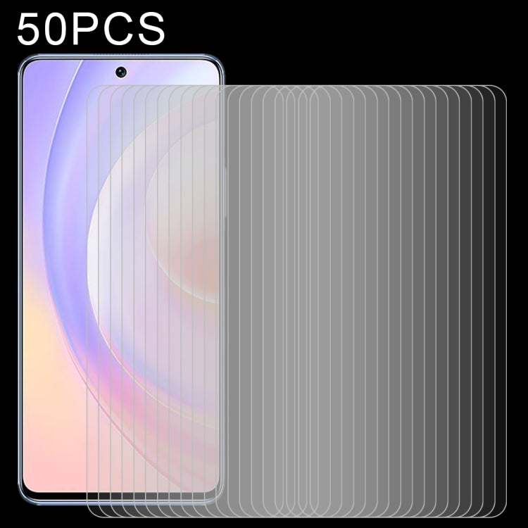 50 PCS tempered glass screen protector set, 0.26mm, 9H, 2.5D rounded edges