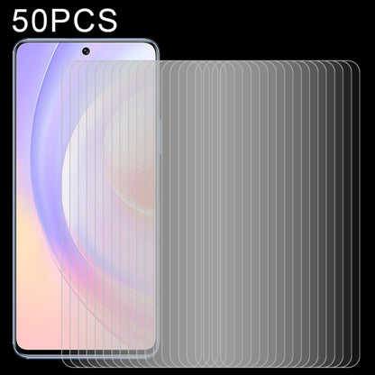 50 PCS tempered glass screen protector set, 0.26mm, 9H, 2.5D rounded edges