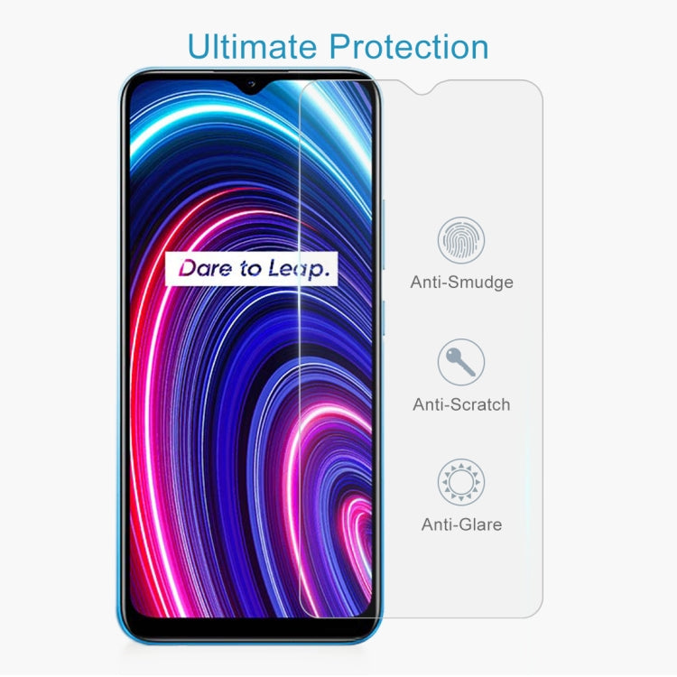 Tempered glass screen protector with anti-smudge, anti-scratch, and anti-glare protection.