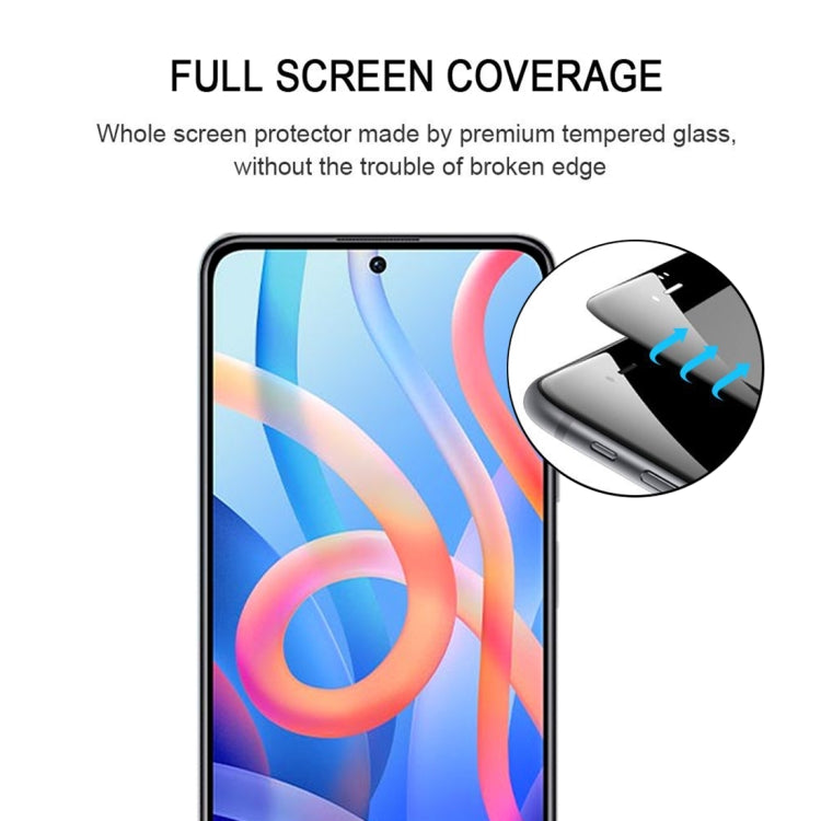 Full-screen tempered glass screen protector with corner alignment cutout