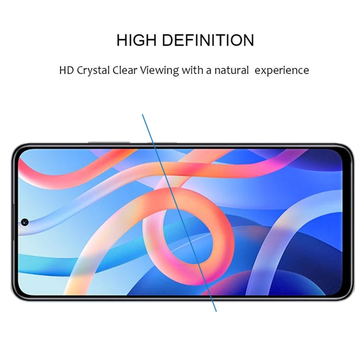 Tempered glass screen protector covering smartphone front display
