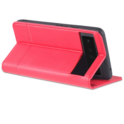 Red folio flip phone case with interior pocket and viewing stand