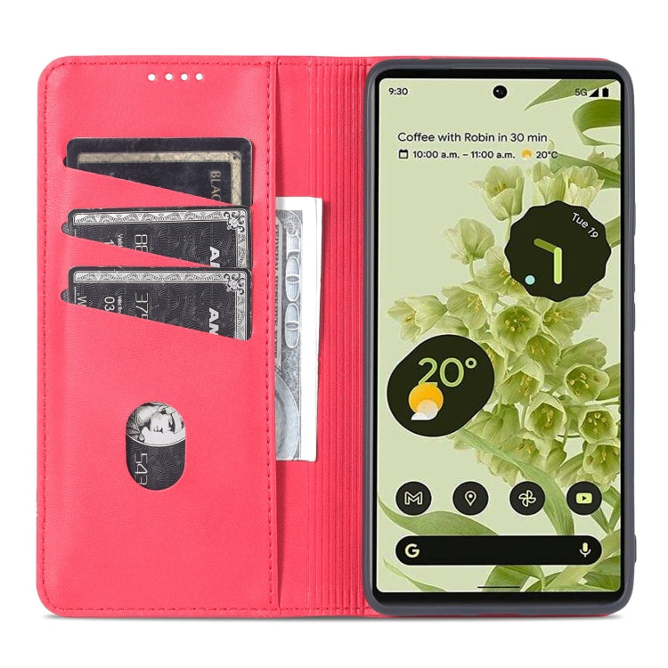 Red folio flip phone case showing card holder slots and phone cover