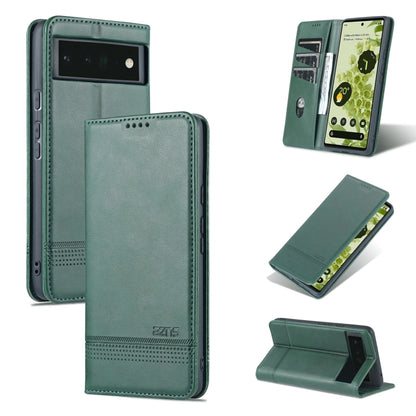 Dark green magnetic flip phone case with card slots and stand