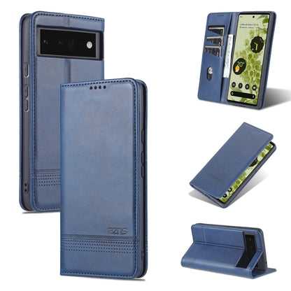 Dark blue magnetic flip phone case with card slots and flip stand
