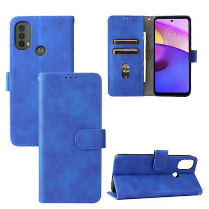 Blue magnetic flip phone case with card slots, wallet pocket, and kickstand