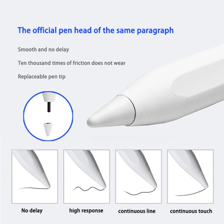 Universal active capacitive stylus pen, close-up of smooth replaceable tip.