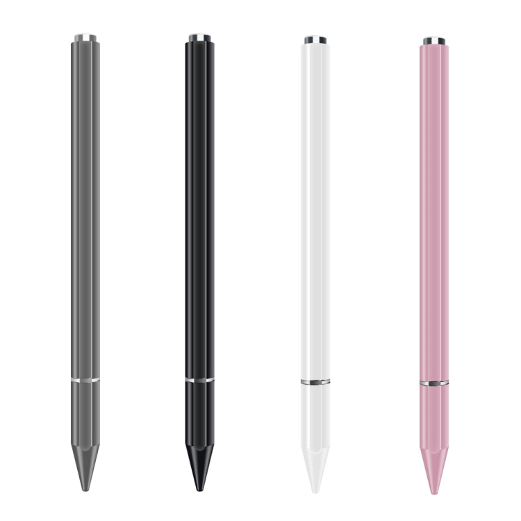 Set of magnetic stylus pens in rose gold, black, white, and grey colors