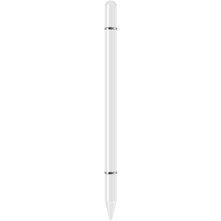 White stylus pen with fine nano tip for drawing on capacitive screens