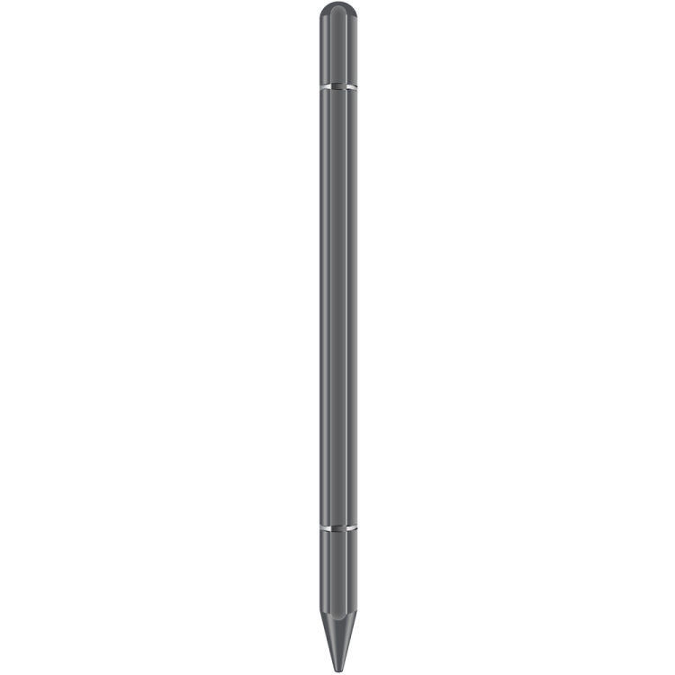 Gray stylus pen with pointed tip and glossy center band