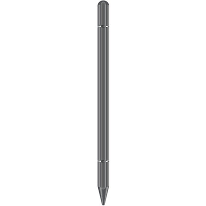 Gray stylus pen with pointed tip and glossy center band