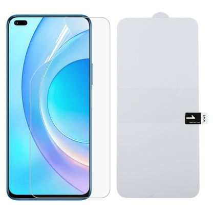 Full-screen hydrogel screen protector with rounded edges for a smartphone