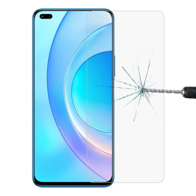 Tempered glass screen protector with 2.5D curved edges, shatter test on film