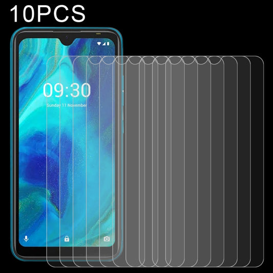 10-pack 2.5D tempered glass screen protectors for smartphones, clear film set
