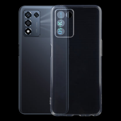 Clear TPU phone case with camera cutouts and raised lens protection