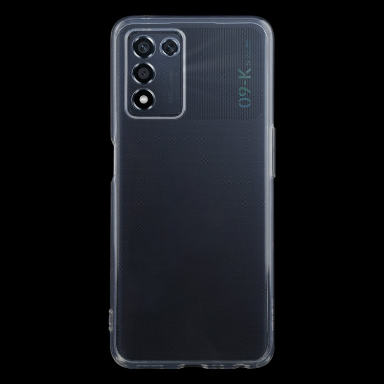 Clear TPU phone case back view with multi-camera cutout and smooth edges
