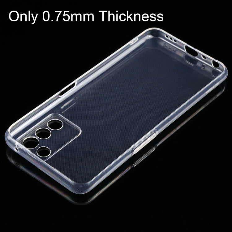 Slim clear TPU phone case corner view with precise port and camera cutouts