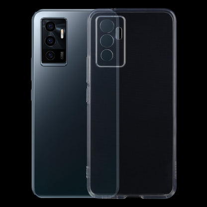 Clear TPU phone case back view with camera cutout and slim profile