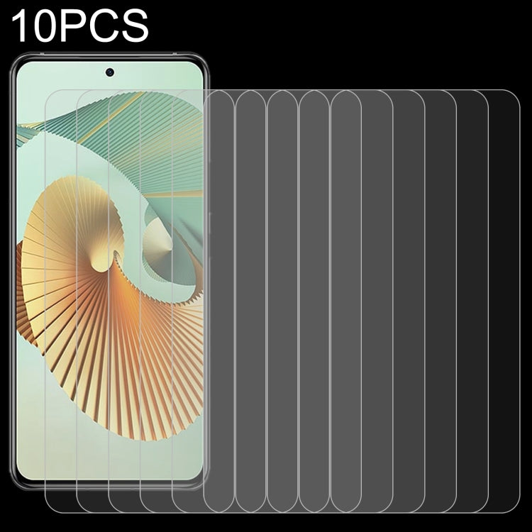 10-pack 2.5D tempered glass screen protector set for smartphone, with phone screen covered