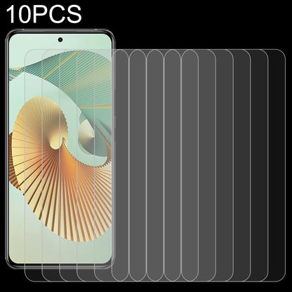 10-pack 2.5D tempered glass screen protector set for smartphone, with phone screen covered