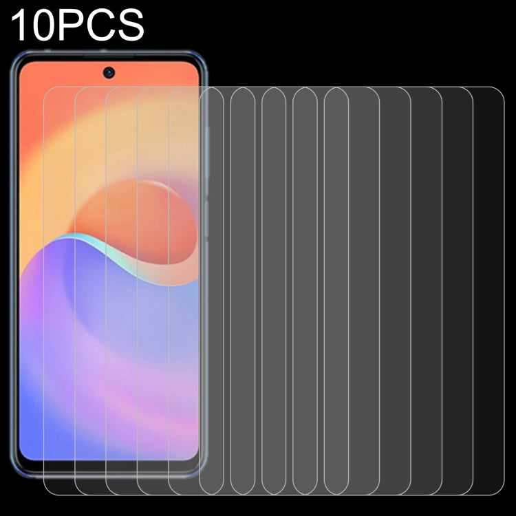 10-pack 2.5D tempered glass screen protectors for smartphone, phone screen and additional glass