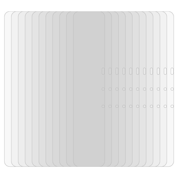 Stack of clear tempered glass tablet screen protectors, 75-pack