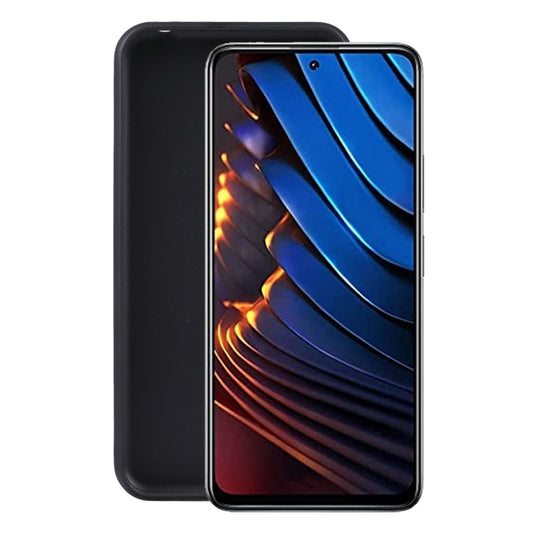 Black TPU phone case with raised edges for screen and camera protection.