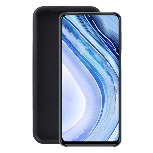 TPU phone case for Xiaomi Redmi Note 9 Pro Max, black, front with screen cutout