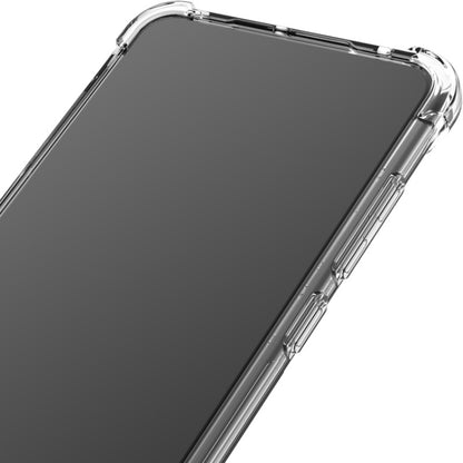 Clear TPU phone case with thick shock-absorbing bumper around the edges