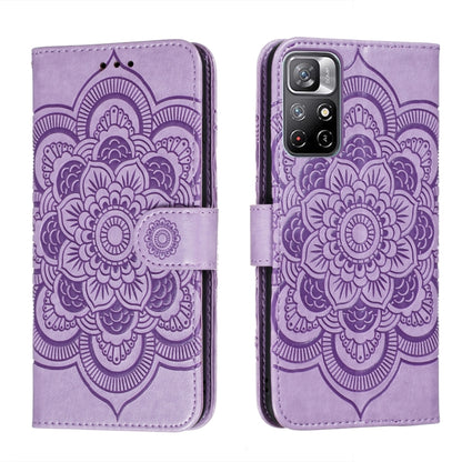 Purple mandala embossed folio phone case with flap and back camera openings