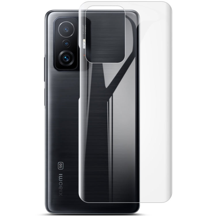 Curved hydrogel back protector film on dark phone back