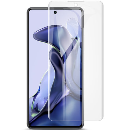 Curved hydrogel screen protector film pair for full front coverage on smartphone